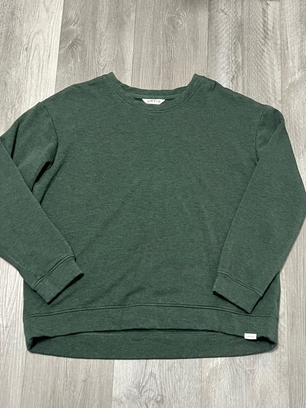 Orvis woman’s Crewneck Pullover/ dark green/ size L